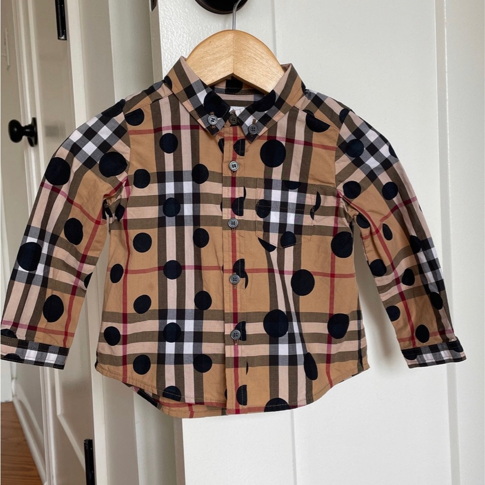 Burberry girls shirt 6 months only worn once